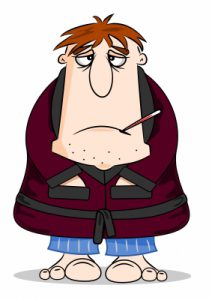 Sick guy cartoon